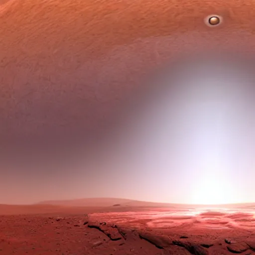 Image similar to dimensional portal on the ground on mars, photorealistic