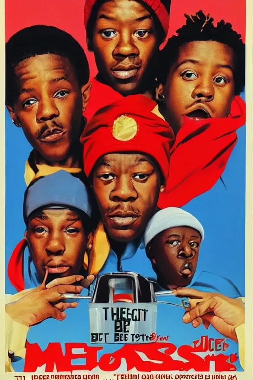 Image similar to poster the movie 1 9 8 8 ussr don't be a menace to south central while drinking your juice in the hood, perfect symmetrical eye, russian hat ushankas