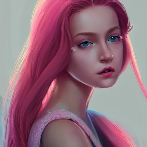 Prompt: teen girl, pink hair, gorgeous, amazing, elegant, intricate, highly detailed, digital painting, artstation, concept art, sharp focus, illustration