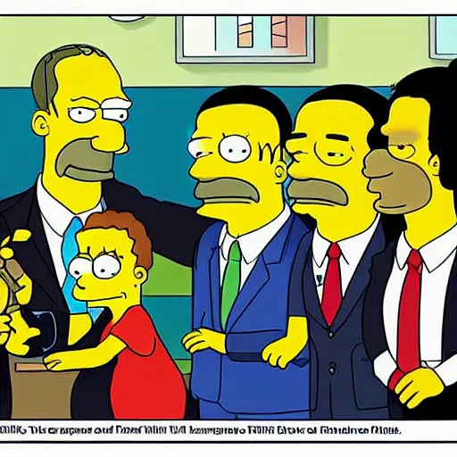 Image similar to “ a portrait of obama in the simpsons ”