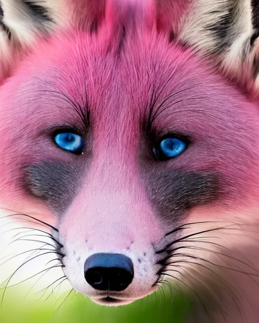 Image similar to pink shaved fox, portrait, blue background, 8 k, 8 5 mm f 1. 8