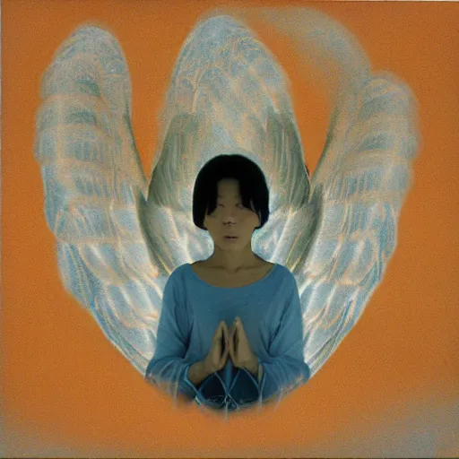 Image similar to seraphim, mixed media, collage, 9 0 s, by rinko kawauchi