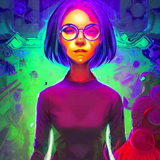 Image similar to skill magic geek inside matrix deepdream radiating a glowing aura stuff loot legends stylized digital illustration video game icon artstation lois van baarle, ilya kuvshinov, rossdraws,