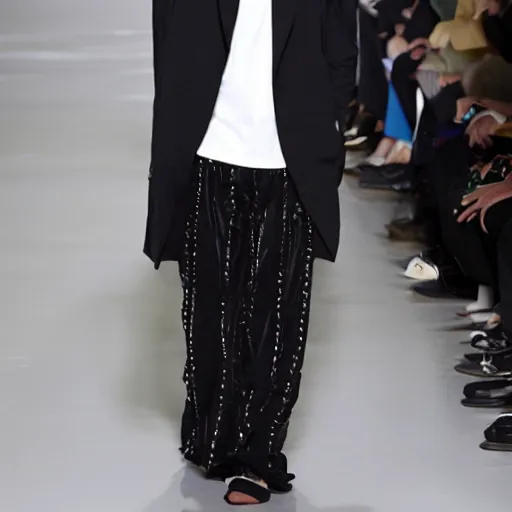 Image similar to Pants designed by Yohji Yamamoto, Raf Simons, Dries Van Noten