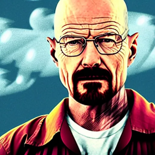 Image similar to walter white superhero movie