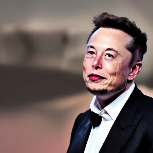 Image similar to elon musk before he had money to fix his male pattern baldness, cinematic 8 k, depth of field.