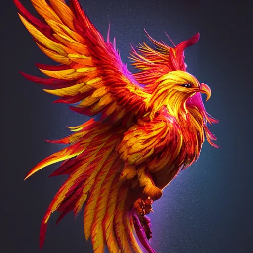 Image similar to A colorful phoenix, 8k, hyper realistic, insanely detailed, HDR, octane render