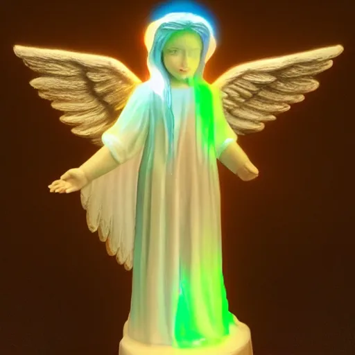 Image similar to bioluminiscent biblically accurate angel