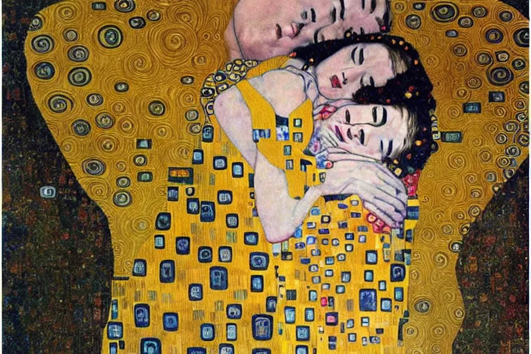 Image similar to that feeling when you wake up and realize its saturday, highly detailed illustration, in the style of gustav klimt