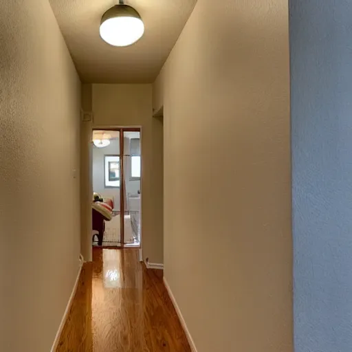 Prompt: apartment hallway, craigslist photo