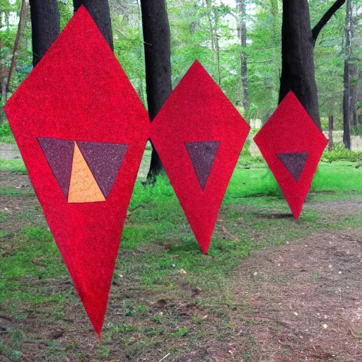 Image similar to red alien triangle trees