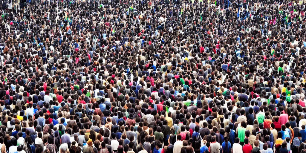 Image similar to intricate maze plenty of humans trying to reach the top