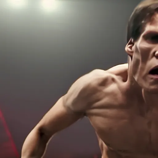 Image similar to Live Action Still of Jerma in Rocky, real life, hyperrealistic, ultra realistic, realistic, highly detailed, epic, HD quality, 8k resolution, body and headshot, film still