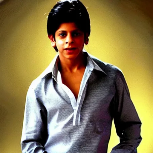 Prompt: young shah rukh khan