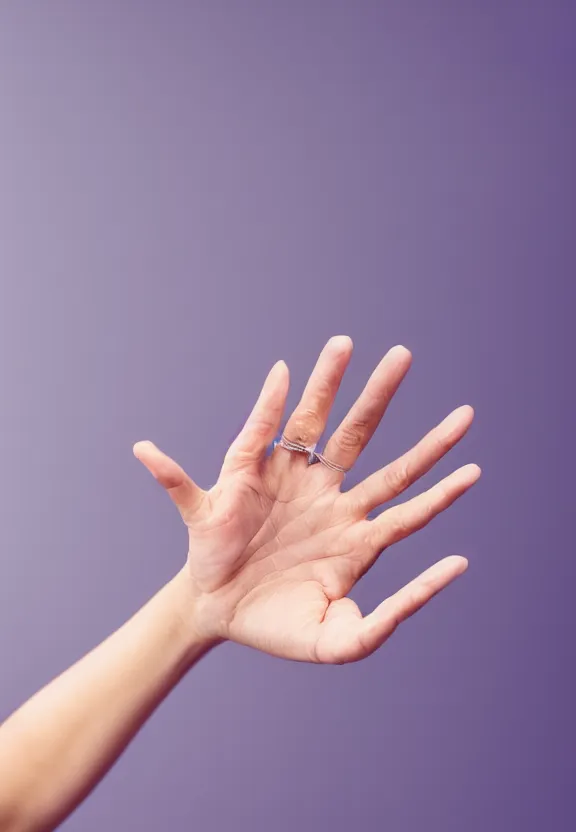 Image similar to a photo of one ultra detailed woman's palm, other hand not visible, instagram photo, studio photo