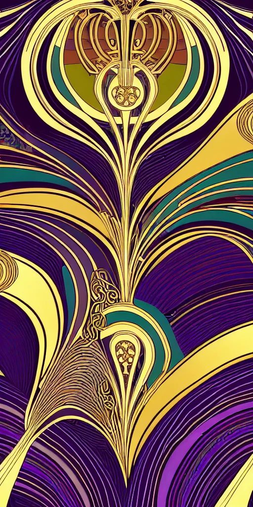 Image similar to the source of future growth dramatic, elaborate emotive Art nouveau styles to emphasise beauty as a transcendental, seamless pattern, symmetrical, large motifs, sistine chapel ceiling, 8k image, supersharp, spirals and swirls in Art Nouveau style, iridescent black and rainbow colors with gold accents, perfect symmetry, High Definition, sci-fi, Octane render in Maya and Houdini, light, shadows, reflections, photorealistic, masterpiece, smooth gradients, high contrast, 3D, no blur, sharp focus, photorealistic, insanely detailed and intricate, cinematic lighting, Octane render, epic scene, 8K