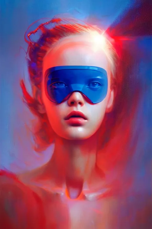 Prompt: 3 d, sci - fi, morning, happy fashion model face, sun, lightning clouds, vogue cover style, light red and deep blue mood, cinematic, realistic painting, intricate oil painting, high detail, figurative art, multiple exposure, poster art, 3 d, by stanley kubrick and tooth wu and wlop and beeple and greg rutkowski