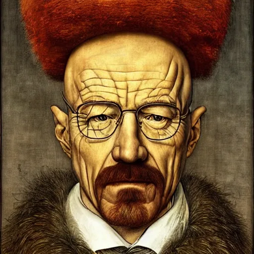 Prompt: giuseppe arcimboldo, portrait of walter white