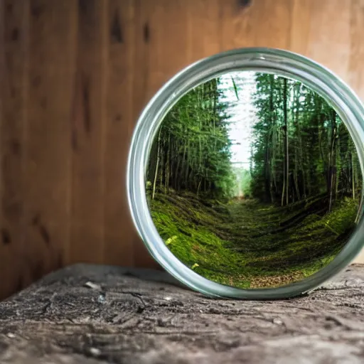 Image similar to the forest inside the jar