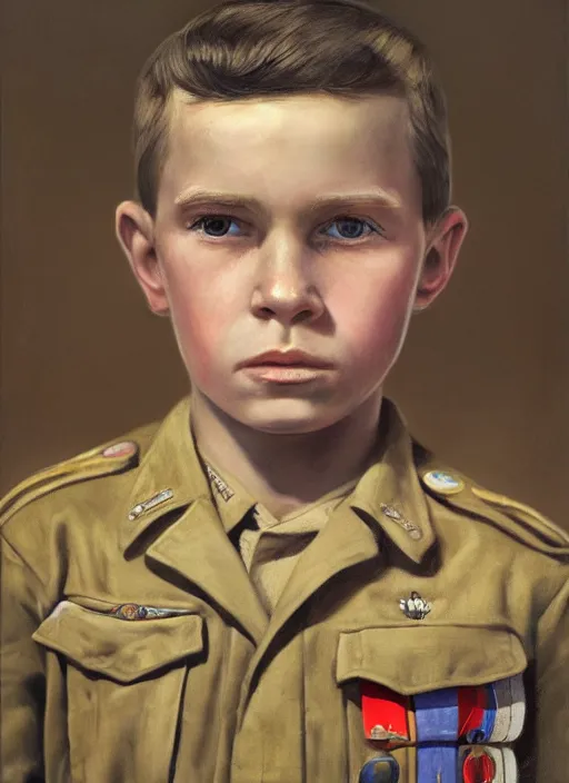 Image similar to portrait of a boy soldier. art by denys tsiperko and manuel sanjulian. detailed, hyperrealism, 8 k resolution