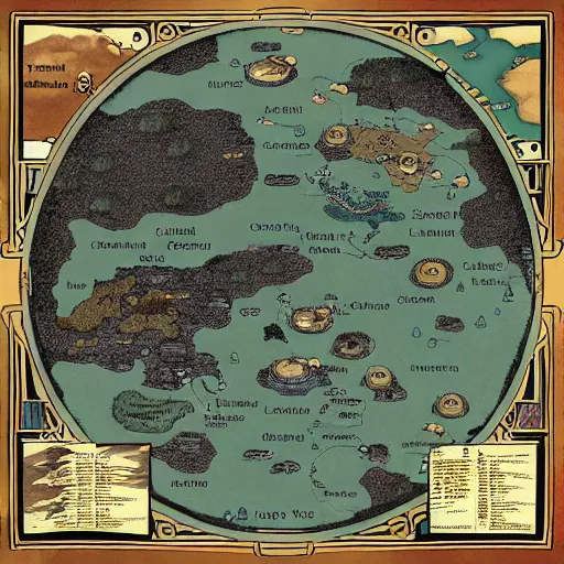 A map of the Avatar: The Last Airbender world in the | Stable Diffusion ...
