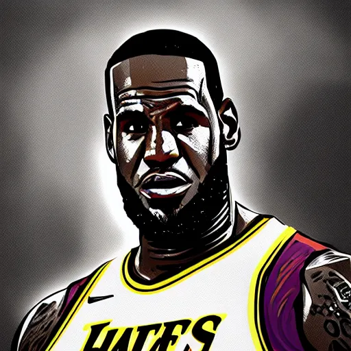 a portrait of lebron james by benedick bana, | Stable Diffusion | OpenArt