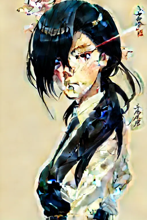 Image similar to a ultradetailed beautiful panting of a stylish woman wearing a japanese school uniform, she has black hair, by conrad roset, greg rutkowski and makoto shinkai, trending on artstation