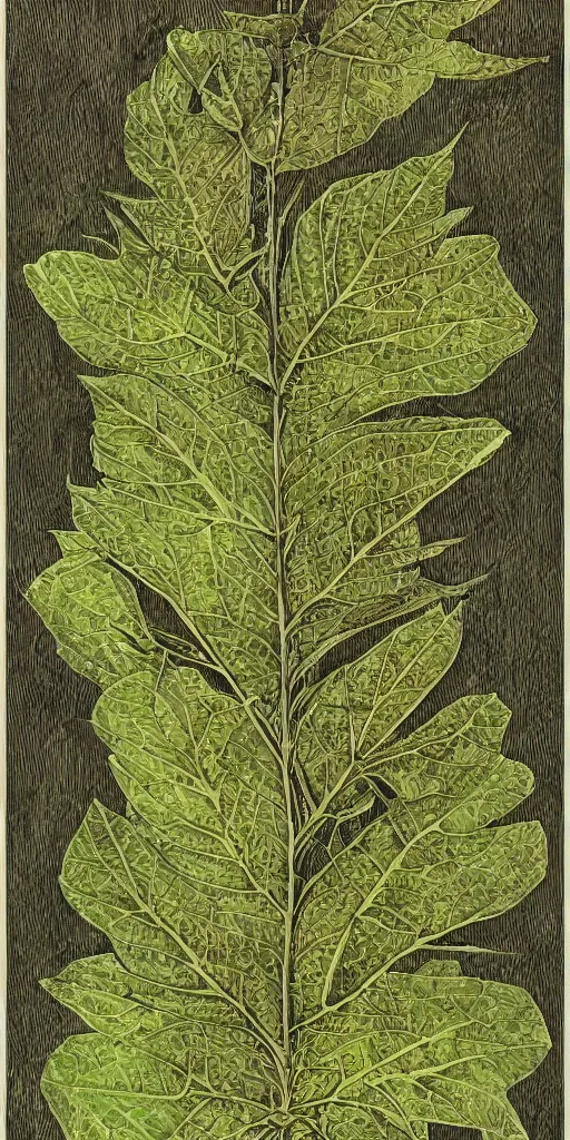 Image similar to scan of the leaves of an old cursed herbarium, by john howe, infographic, textbook, marginalia