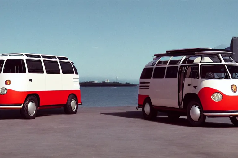 Prompt: designed by giorgetto giugiaro futuristic and 2 0 2 0 porsche vw bus, ektachrome photograph, volumetric lighting, f 8 aperture, cinematic eastman 5 3 8 4 film