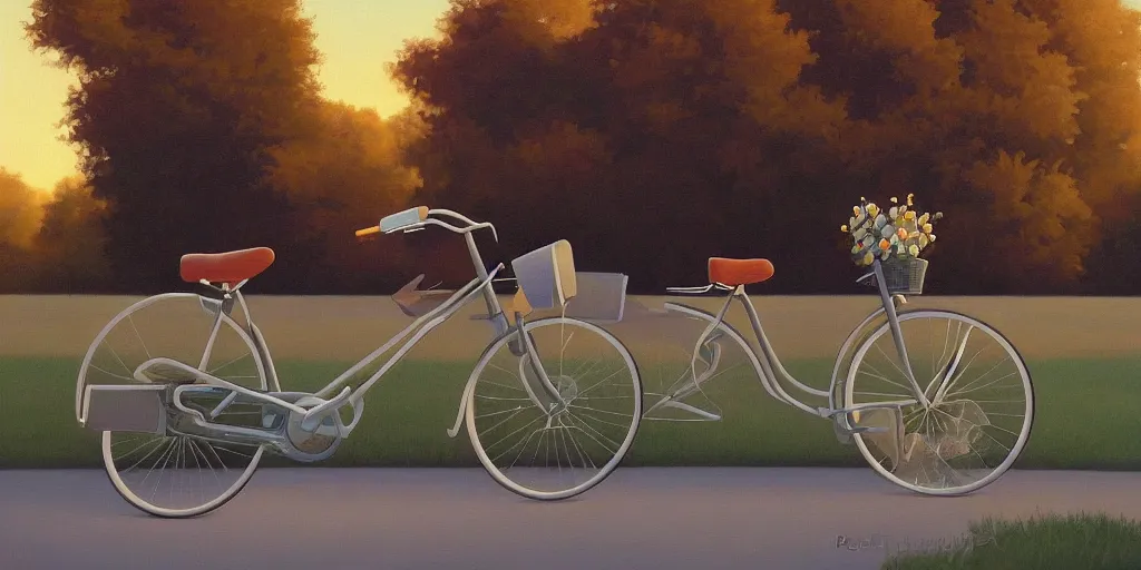 Image similar to lost bike, summer evening, kenton nelson