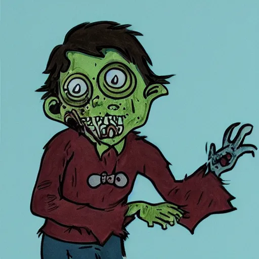 Prompt: zombie in the style of maurice sendak