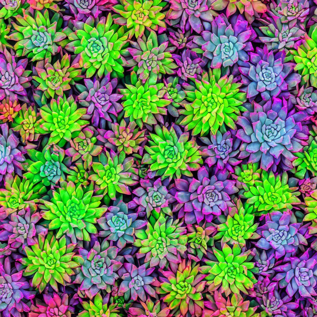 Image similar to psychedelic succulent