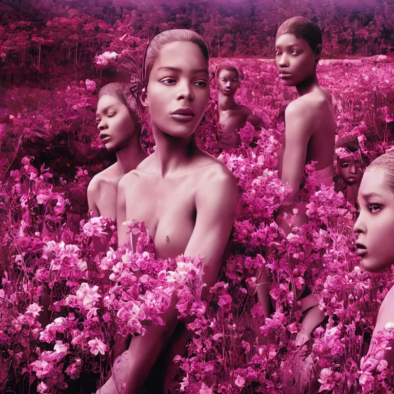 Image similar to fragrance advertising campaign by richard mosse