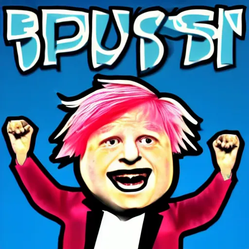 Image similar to Boris Johnson in the style of just dance 2016