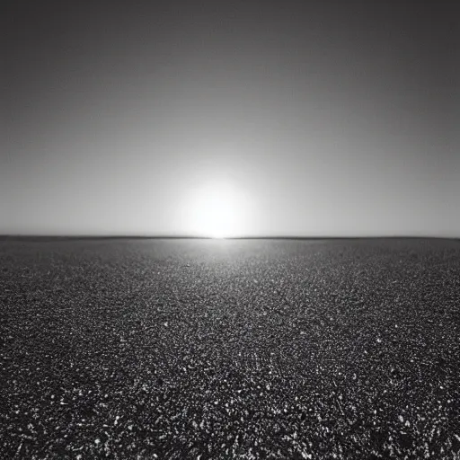 Image similar to Ground view of the surface of the Sun, sharp, endless horizon, award winning photography