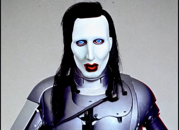 Prompt: marilyn manson robocop 1 9 8 0 s children show