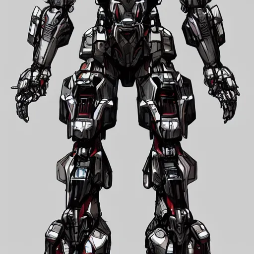 Prompt: character design sketch humanoid mecha by damascus apparel concept art character, fantasy, 4 k, high detail, sharp focus, trend in artstation