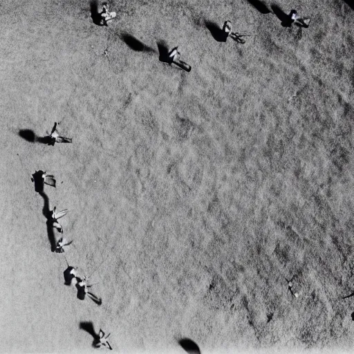 Prompt: aerial drone expired fuji film photo of uncontacted tribe in antarctica