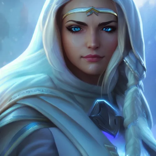 Image similar to realistic still of jaina proudmoore amazing details 8 k beautiful ultra realistic sharp focus cinematic lightning in the style of artgerm artstation