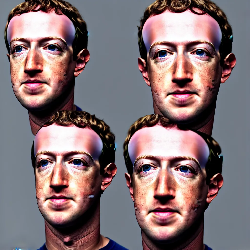 Image similar to one mark zuckerberg staring into your soul, photo, 4 k