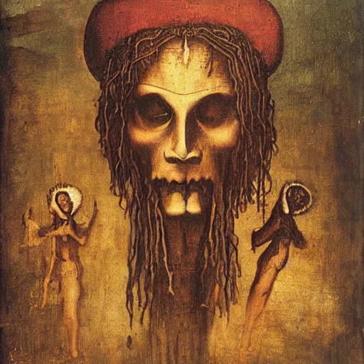 Prompt: haitian voodoo by leonardo da vinci