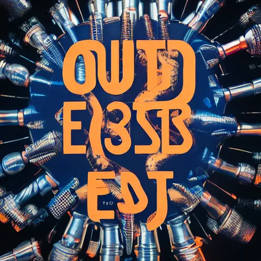 Image similar to the cover of out east magazine, an album cover by Auseklis Ozols, unsplash, afrofuturism, 1990s, concert poster, ue5