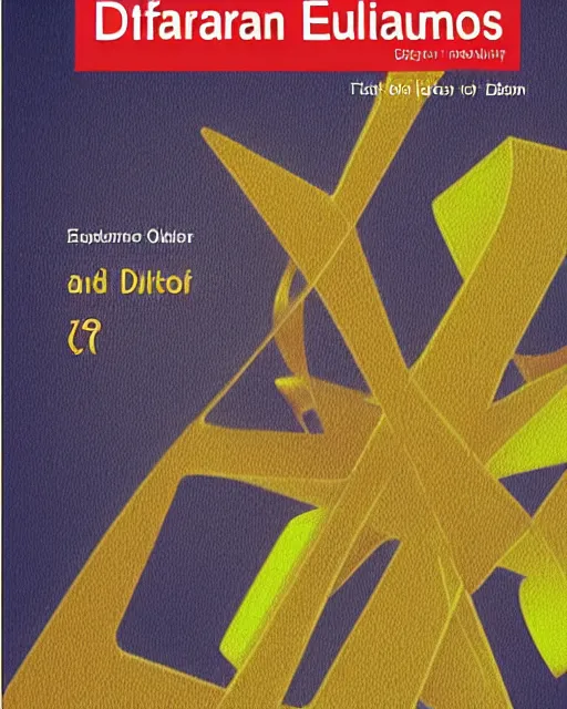 Image similar to Math textbook cover. Differential equations. Third edition