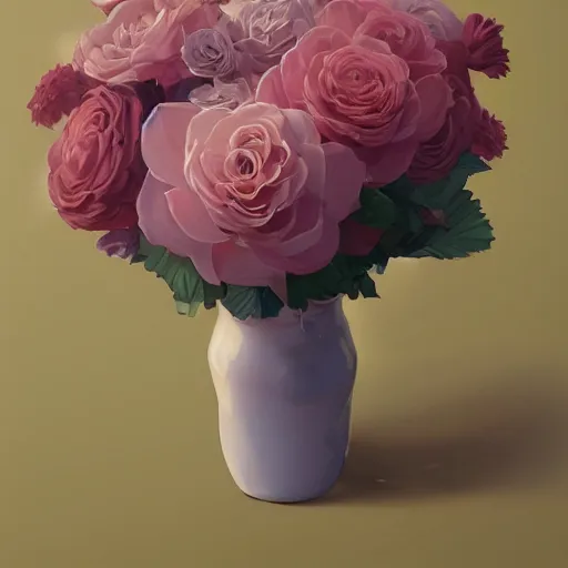 Image similar to bouquet of flowers, minimalist, behance hd by jesper ejsing, by rhads, makoto shinkai and lois van baarle, ilya kuvshinov, rossdraws global illumination