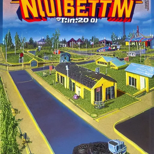 Image similar to nuketown 2025 painted by Tim White,