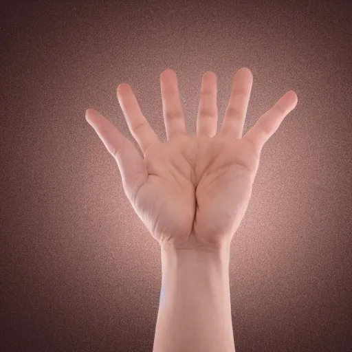 Prompt: a photo of a human hand. 8k