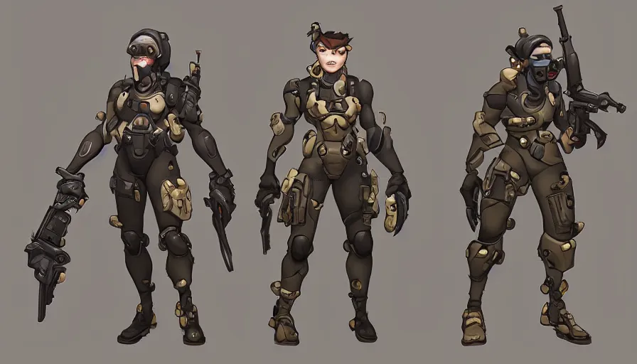 Prompt: Concept art for new overwatch character: Sabotuer, French Special Ops, Skinny, Spy, Uses C4, Roguish, and Hand Grenades, Dark Humor, Male, Rugged, Dagger, Contra, Fast,