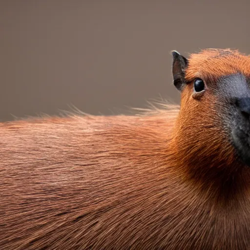 Prompt: award winning photo of a single bird resting on the head of a capybara