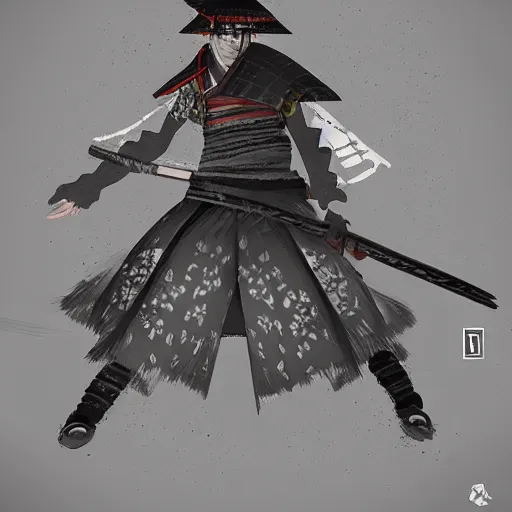 Image similar to “samurai path, concept art”