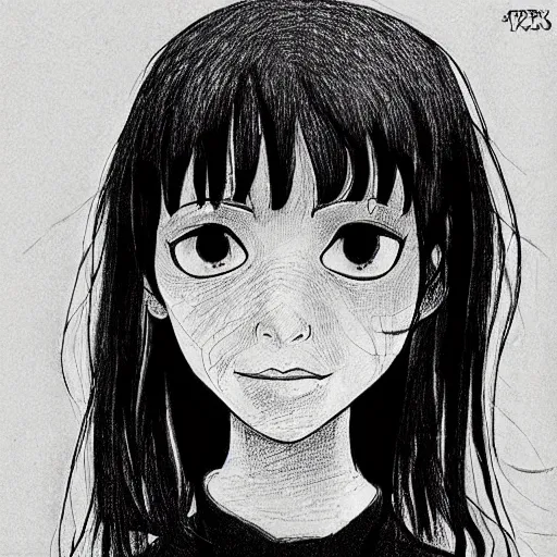 Image similar to “ a detailed portrait of jaiden animations drawn by junji ito ”